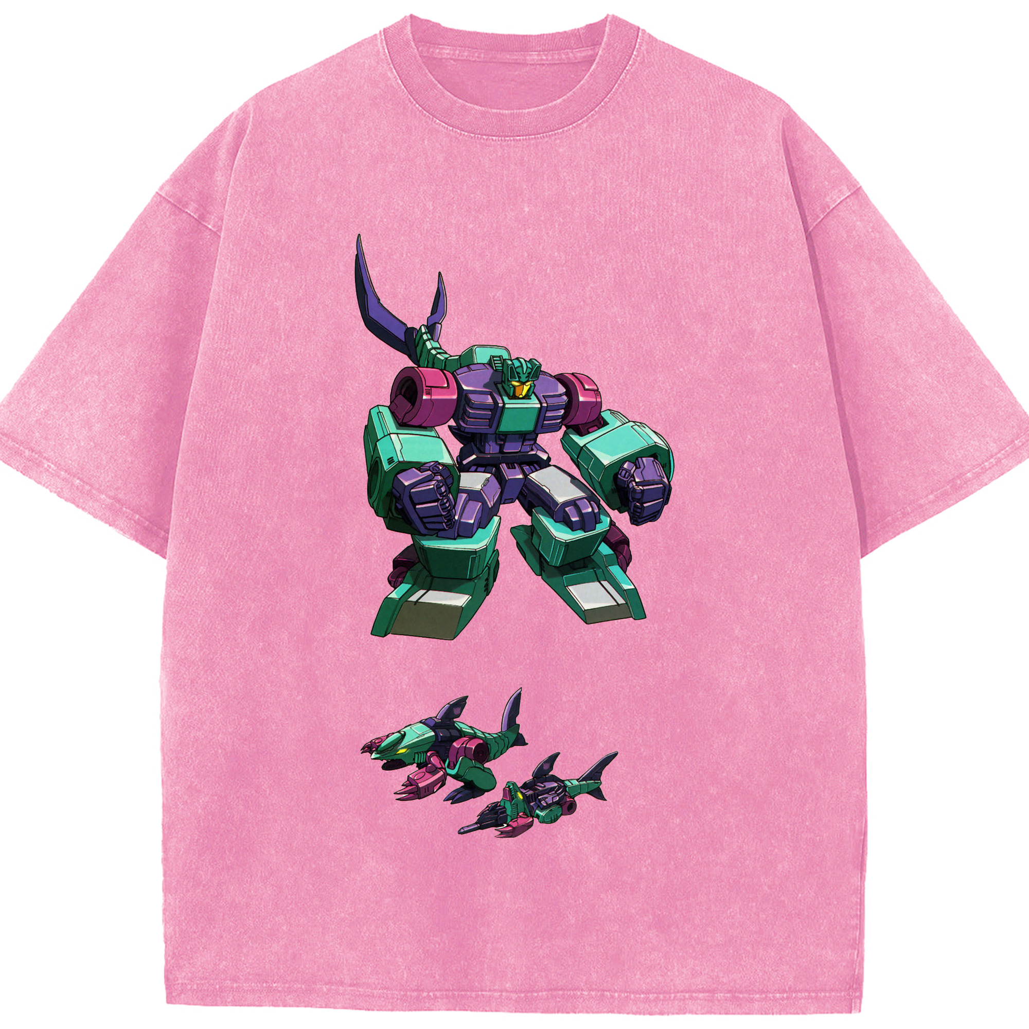 （画像用）  綿100% ヴィンテージ風 半袖Tシャツ（フロントプリント）